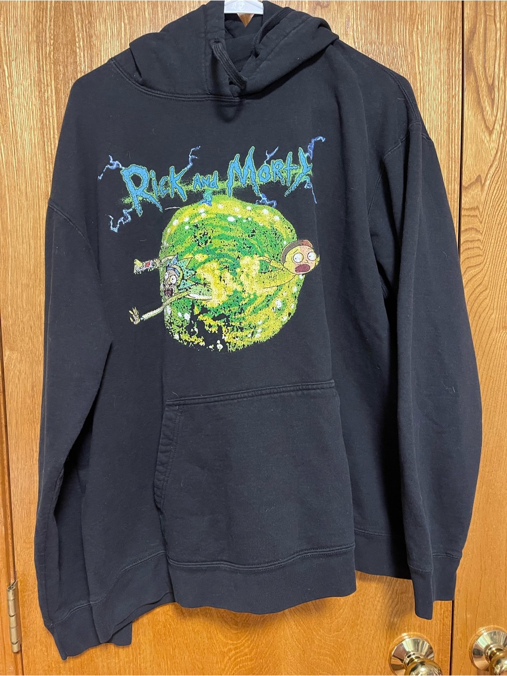 Rick and Morty Kids Black Graphic Pullover Hoodie